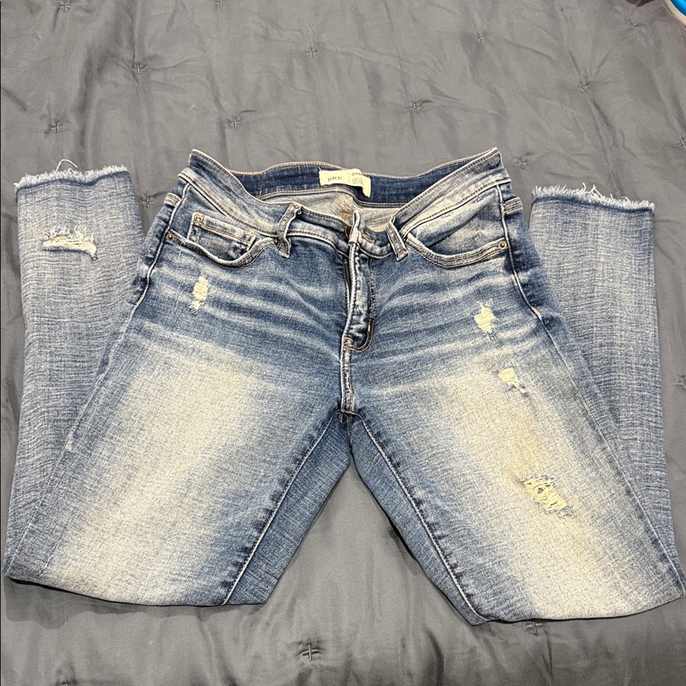 BKE Light Blue Distressed Skinny Jeans